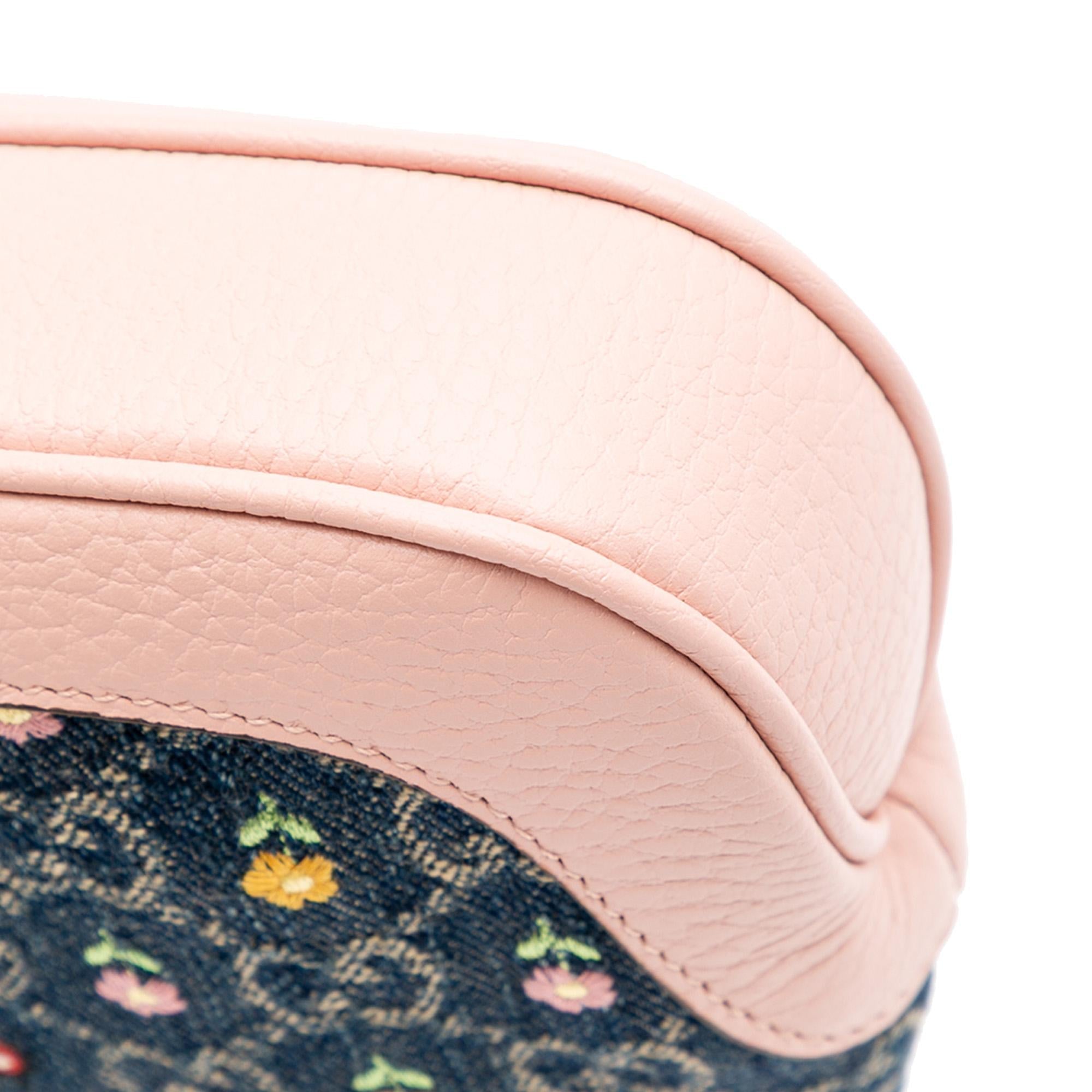 Gucci Limited Edition Mini GG DLBim Embroidered Floral Jackie 1961 Crossbody