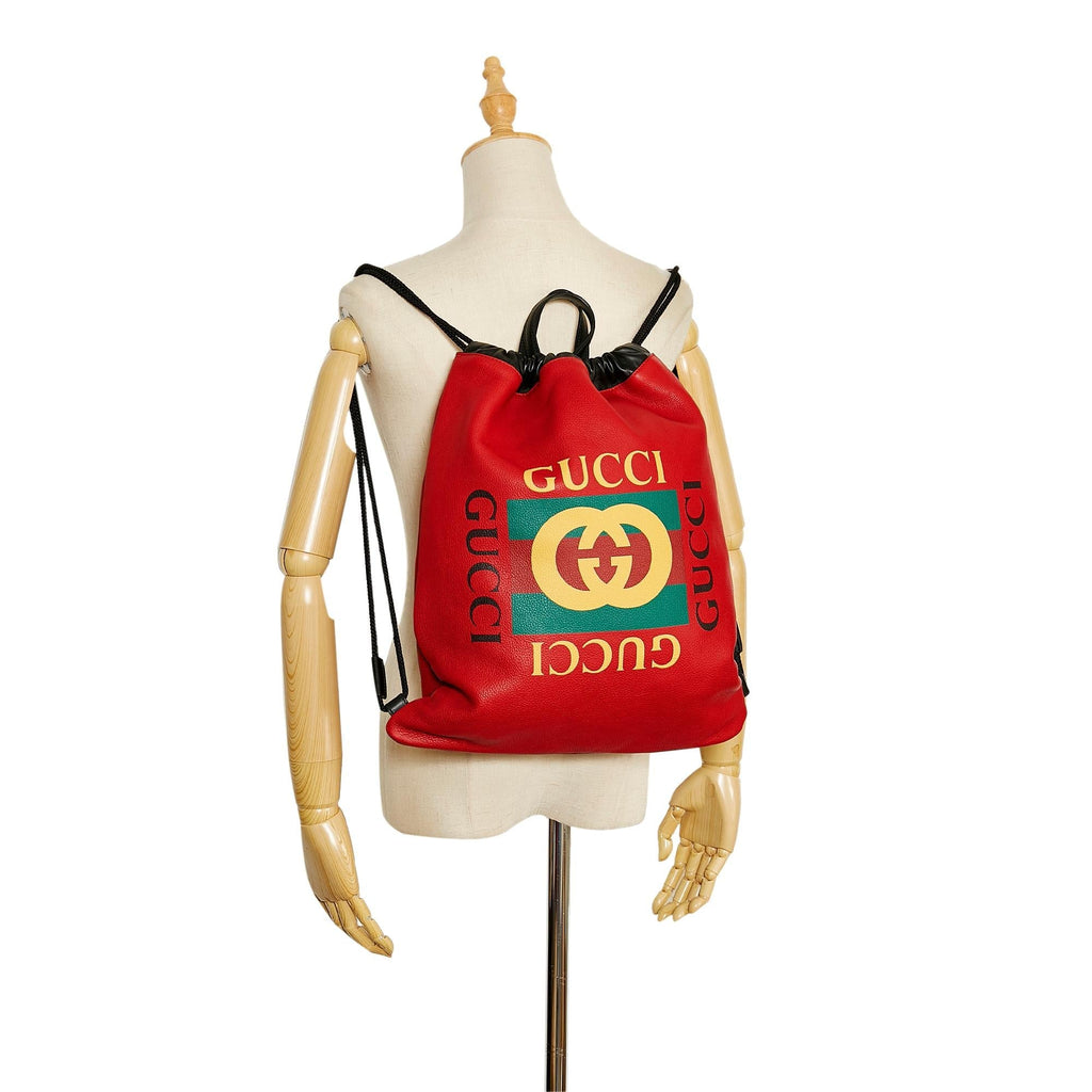 Gucci Logo Drawstring Backpack (SHG-Pk7mwg)