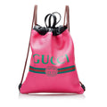 Gucci Logo Drawstring Backpack (SHG-7Bj0RA)