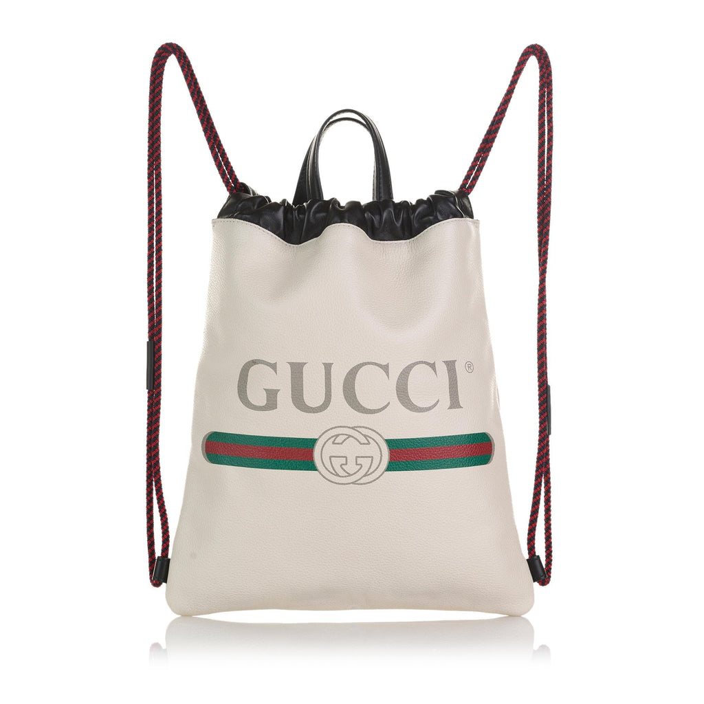 Gucci Logo Drawstring Backpack (SHG-Vl8urK)