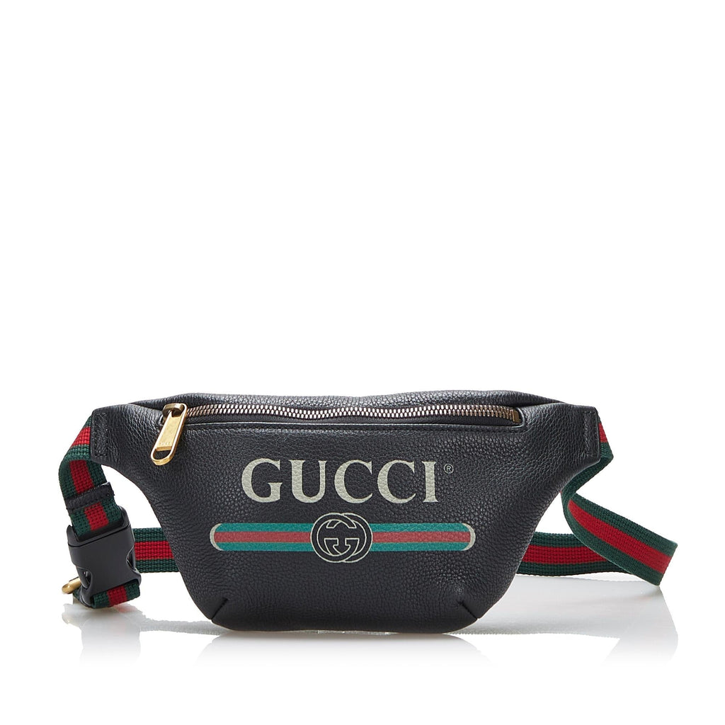 Gucci Logo Leather Belt Bag (SHG-37503)