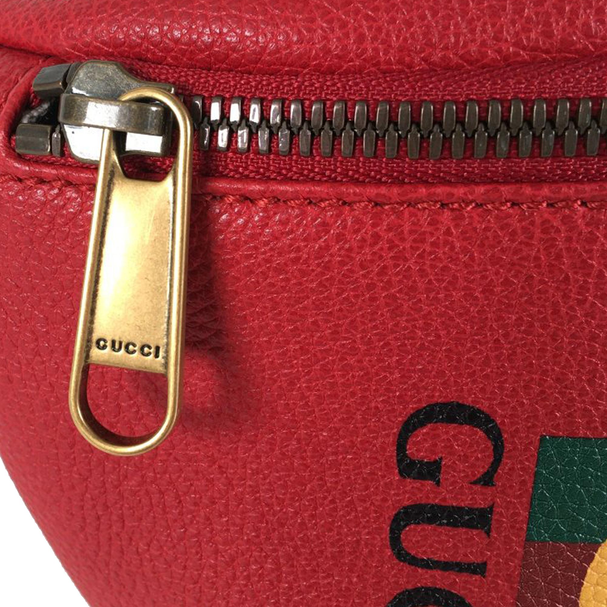 Gucci Logo Leather Belt Bag (SHG-6CRbrH)