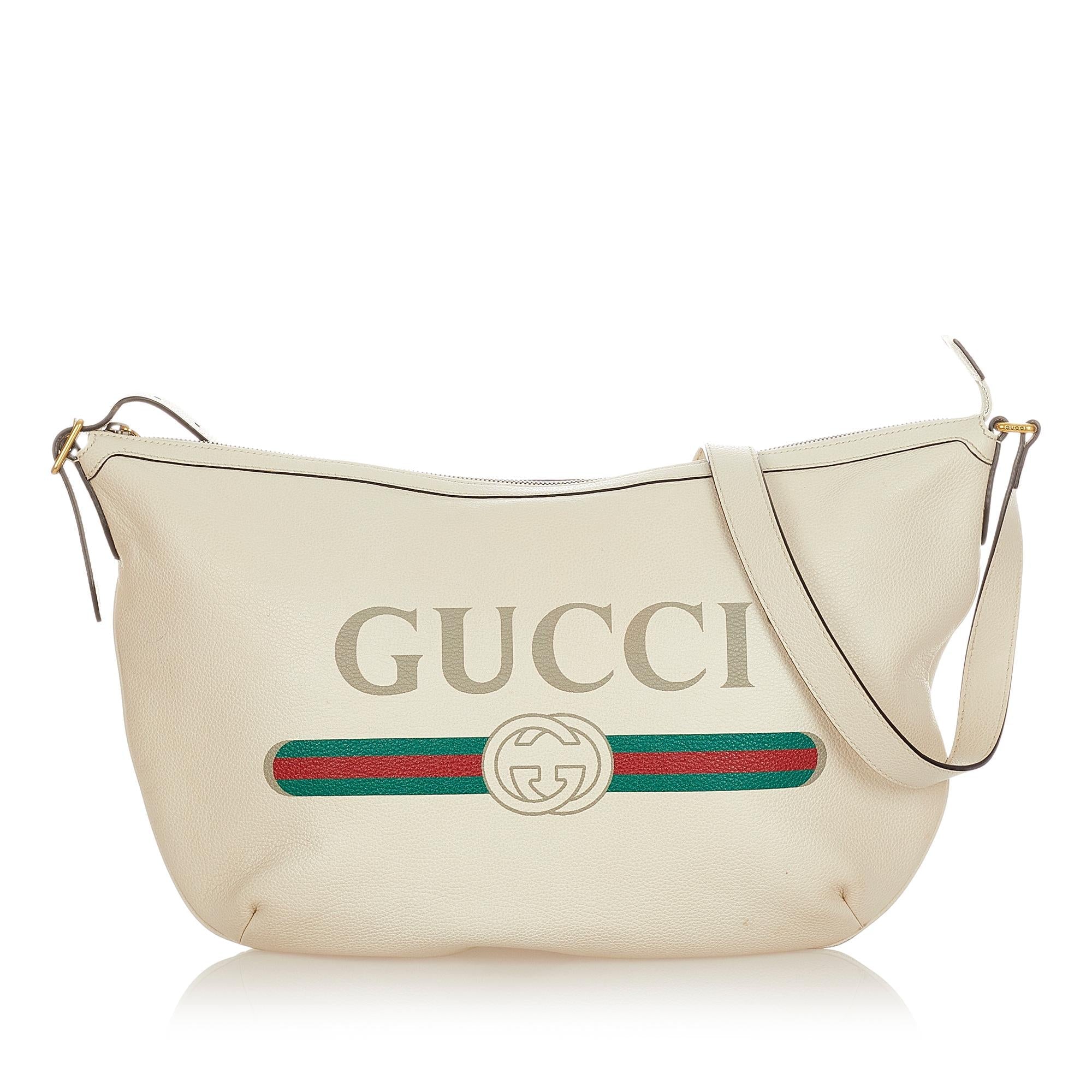 Gucci Logo Leather Shoulder Bag (SHG-31846)