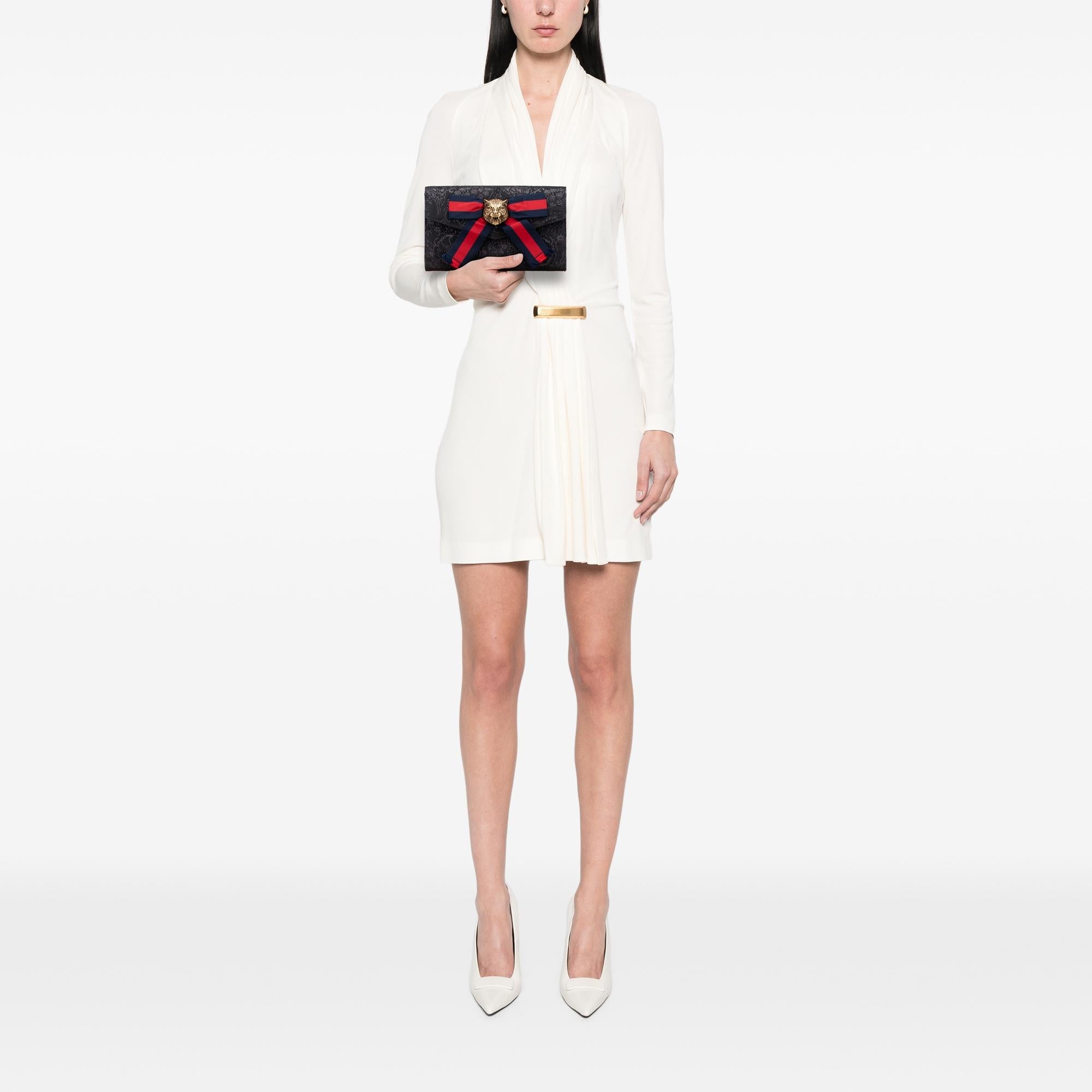 Gucci Lurex Brocade Animalier Broadway Clutch