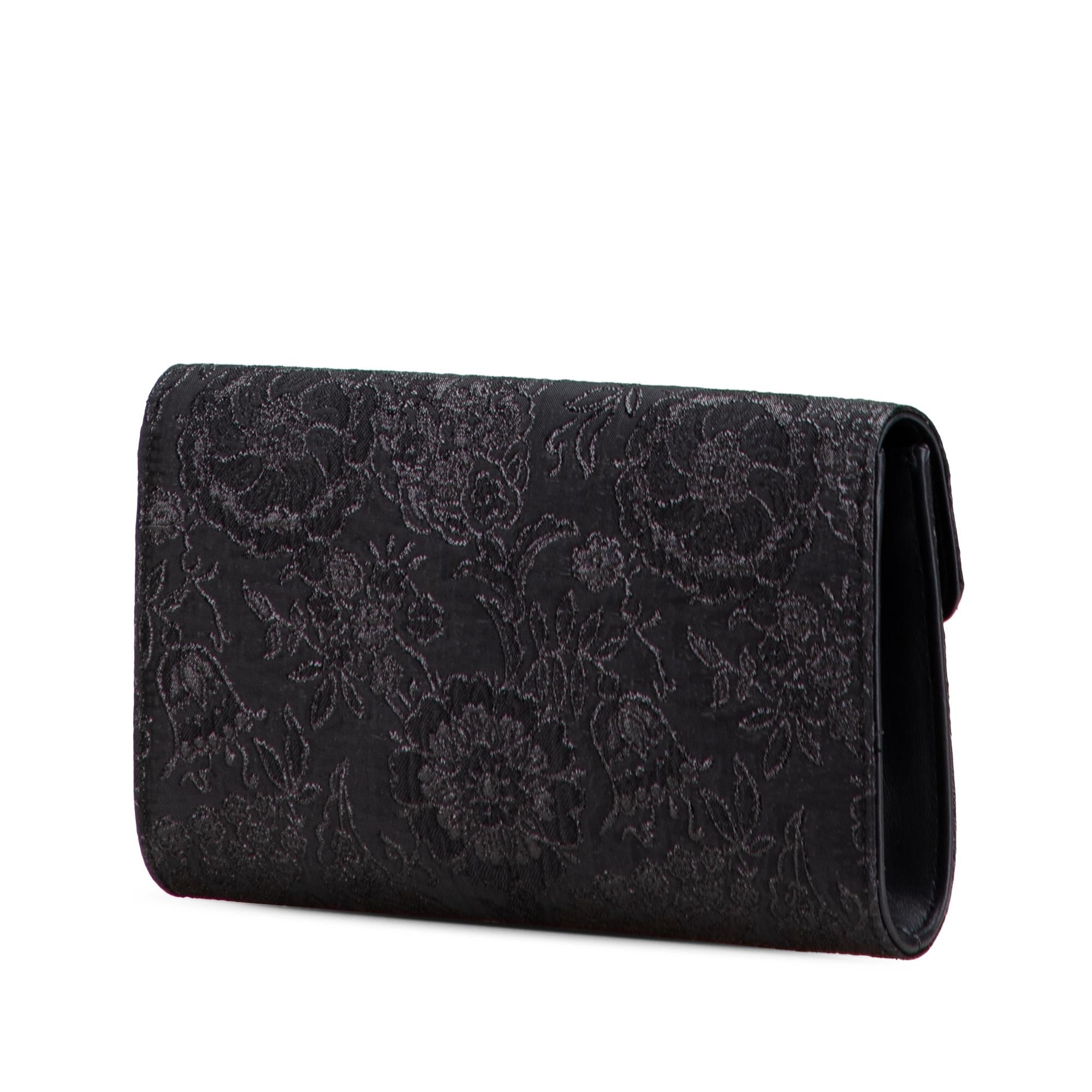 Gucci Lurex Brocade Animalier Broadway Clutch
