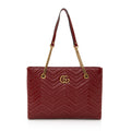 Gucci Matelasse Calfskin Gucci Marmont Medium Chain Tote (SHF-21108)
