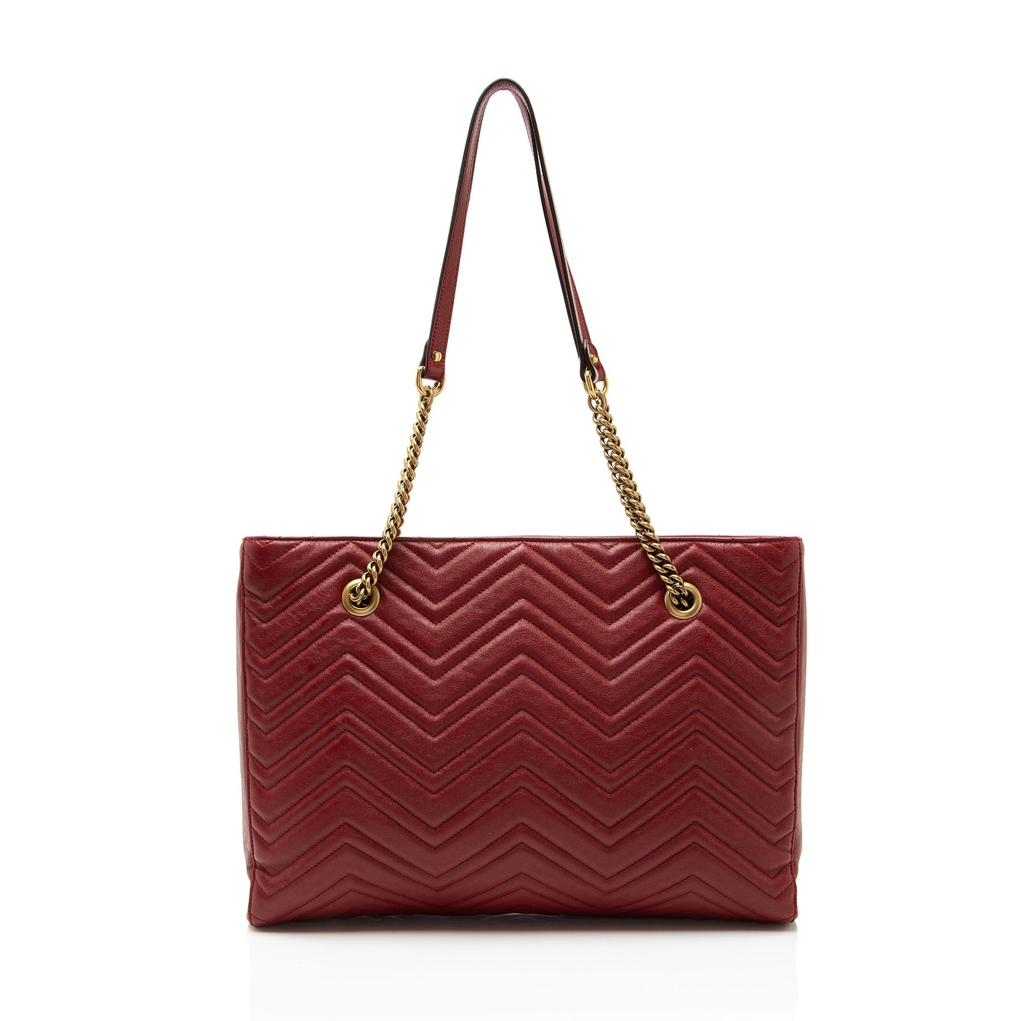Gucci Matelasse Calfskin GG Marmont Medium Chain Tote