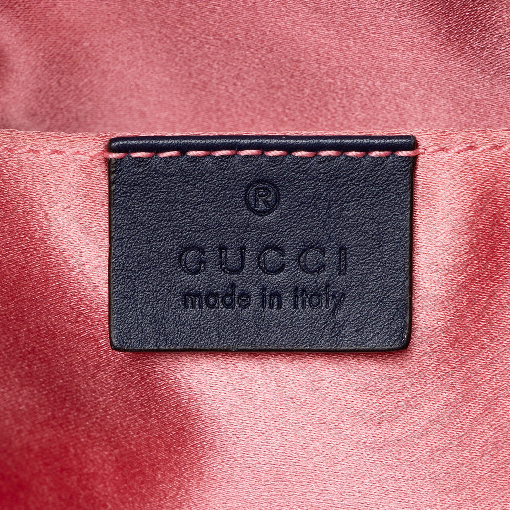 Gucci Matelasse Denim Pearl GG Marmont Backpack