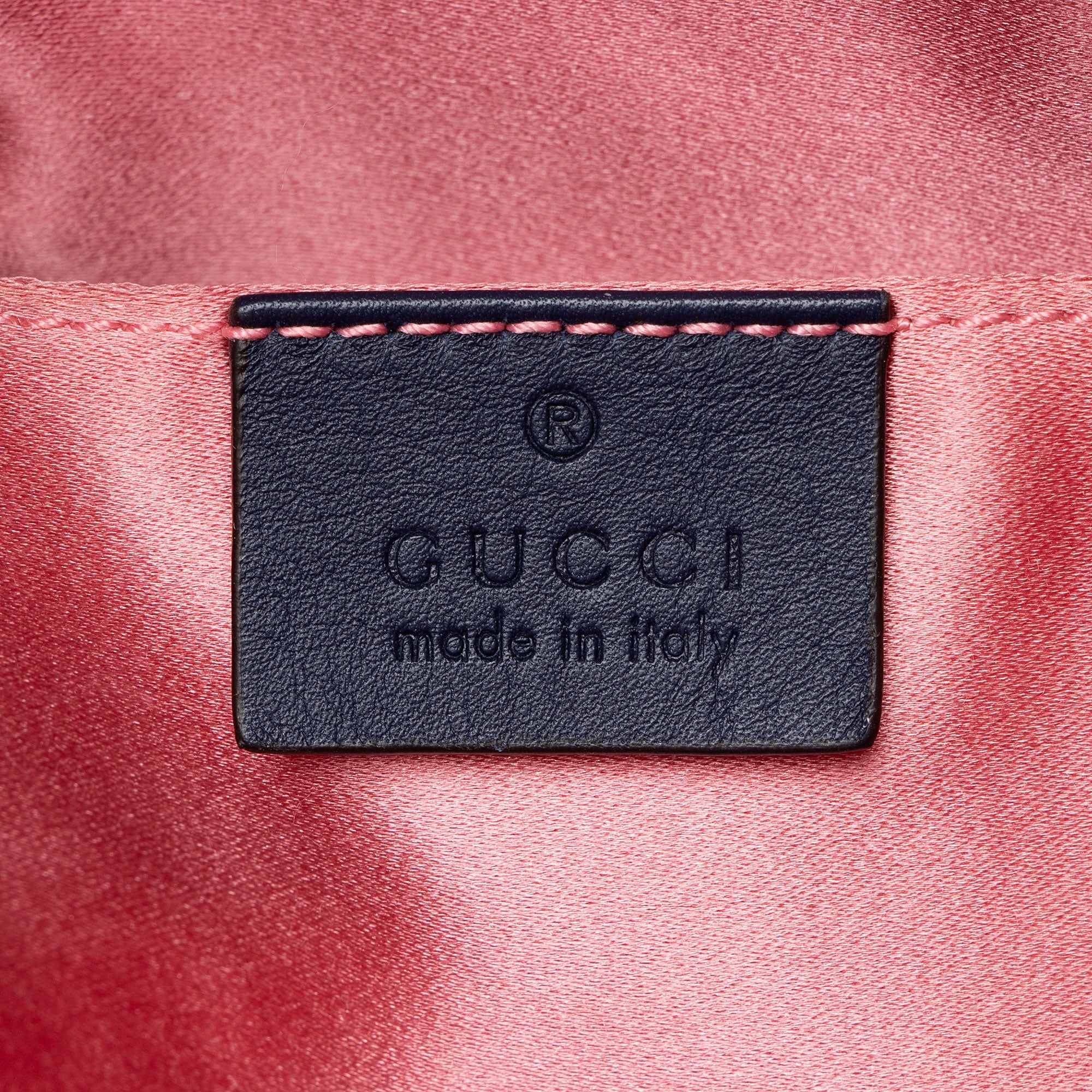 Gucci Matelasse Denim Pearl GG Marmont Backpack