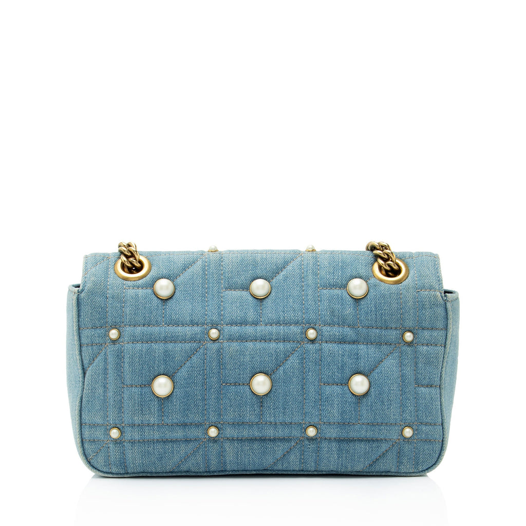 Gucci Matelasse DLBim Pearl GG Marmont Medium Flap Bag