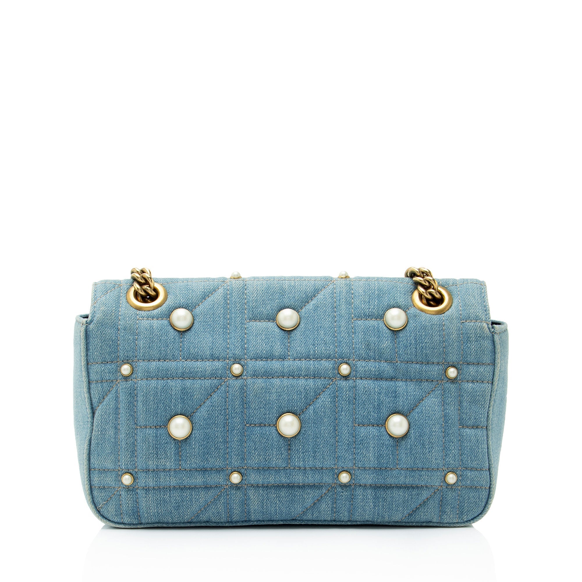 Gucci Matelasse DLBim Pearl GG Marmont Medium Flap Bag