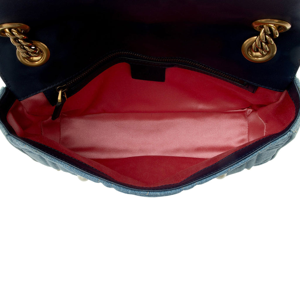 Gucci Matelasse DLBim Pearl GG Marmont Medium Flap Bag