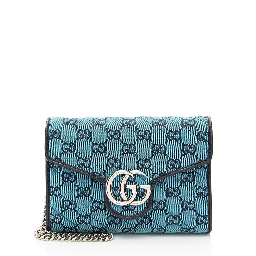 Gucci Matelasse GG Canvas GG Marmont Wallet on Chain