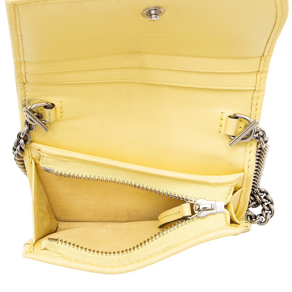 Gucci Matelasse Gucci Marmont Card Case Wallet on Chain (SHF-20806)