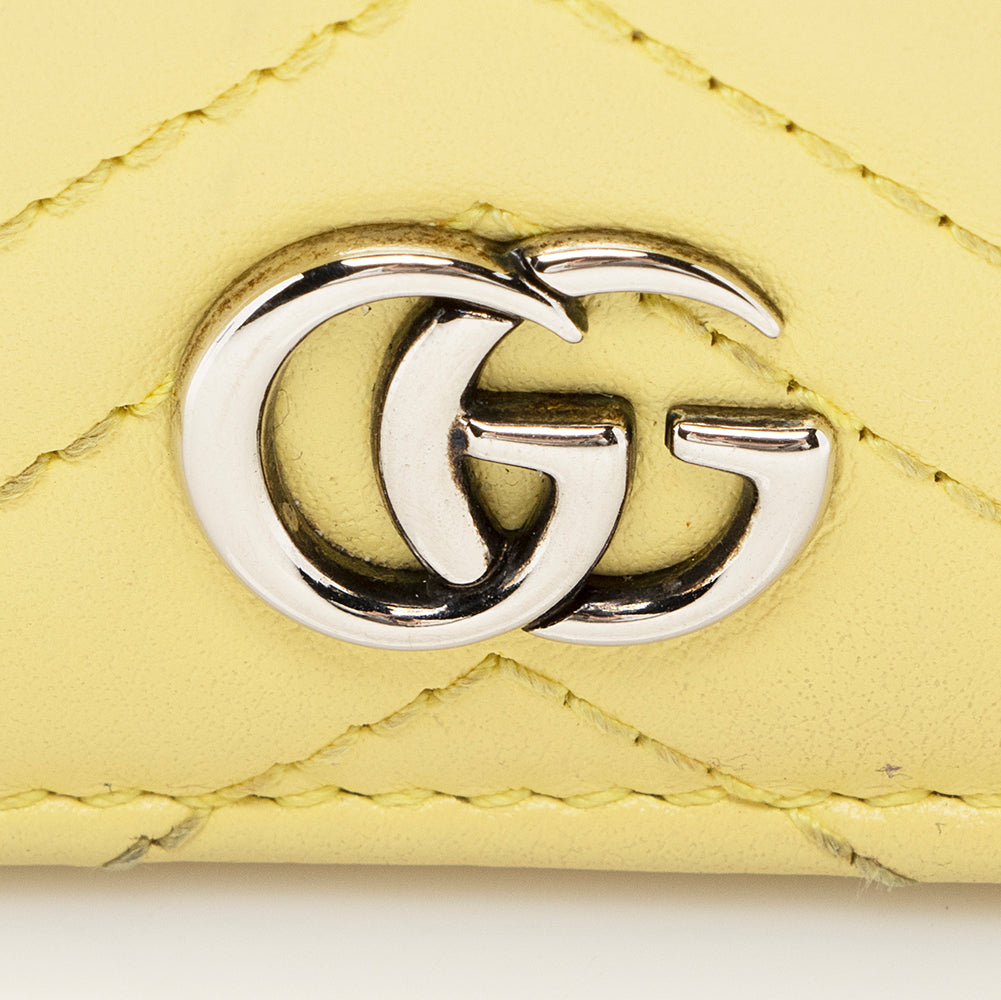 Gucci Matelasse Gucci Marmont Card Case Wallet on Chain (SHF-20806)