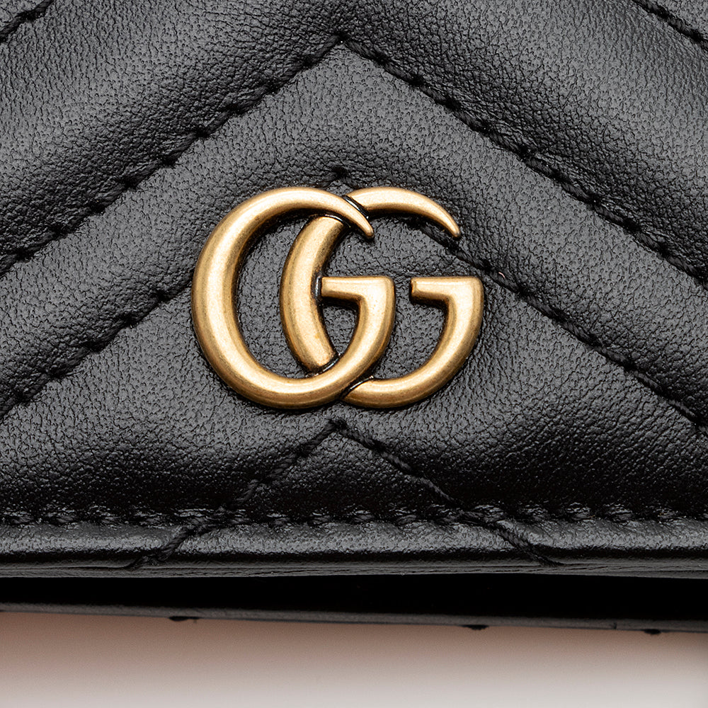 Gucci Matelasse Gucci Marmont Card Case Wallet (SHF-21334)