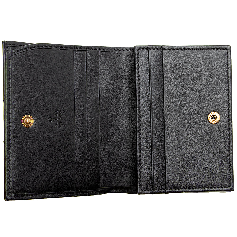 Gucci Matelasse Gucci Marmont Card Case Wallet (SHF-21334)
