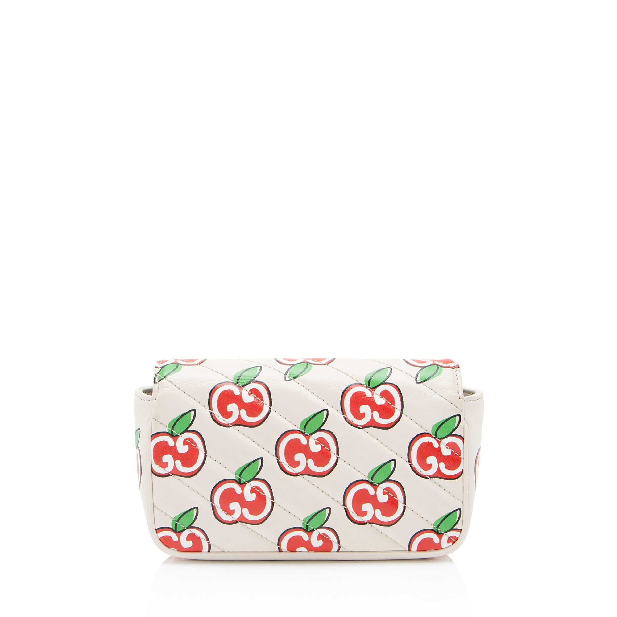 Gucci Matelasse Leather Apple GG Marmont Mini Flap Bag