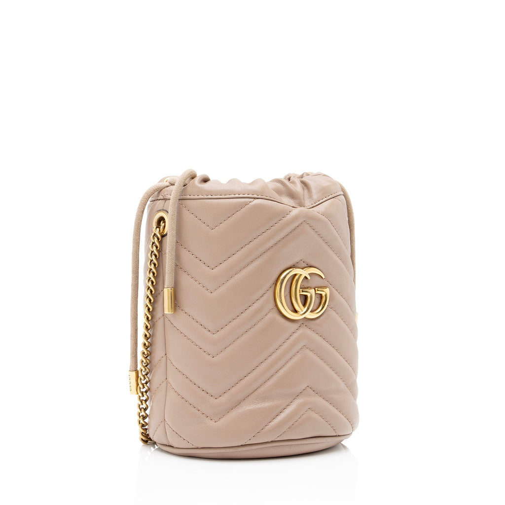 Gucci Matelasse Leather GG Marmont 2.0 Mini Bucket Bag (SHF-lPtWr7)