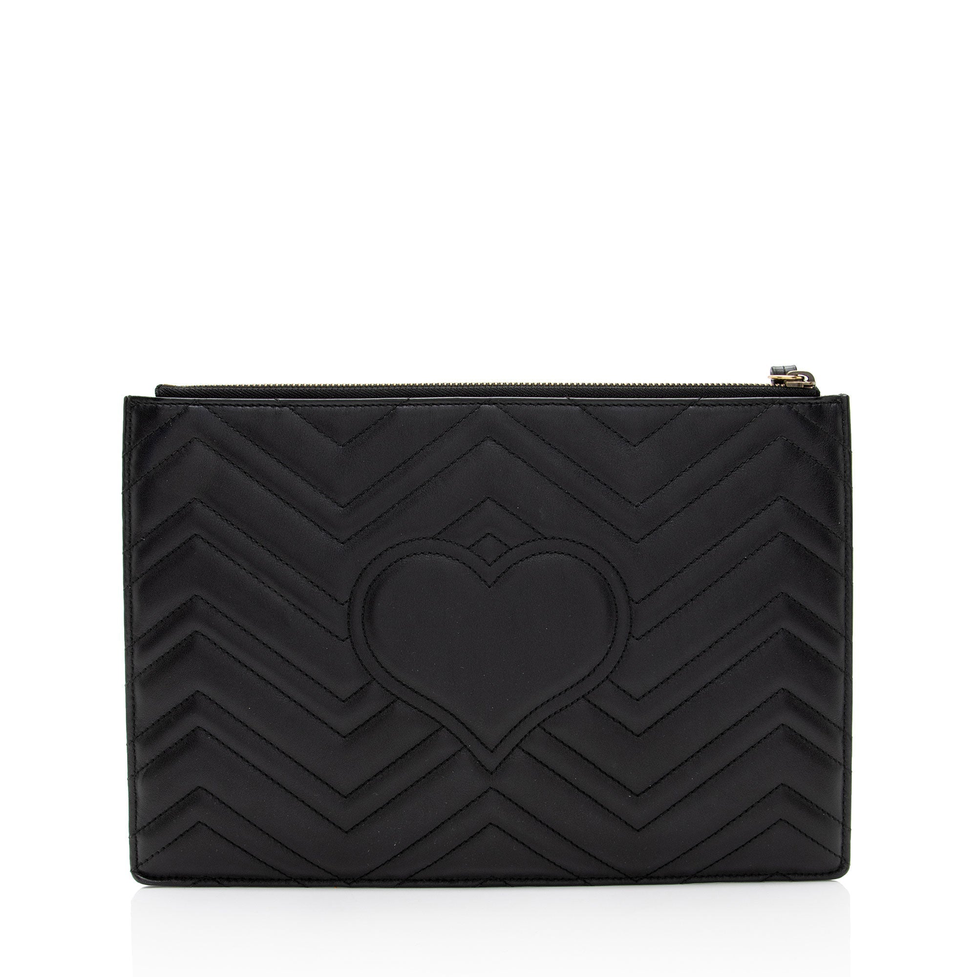 Gucci Matelasse Leather GG Marmont Animal Studs Clutch