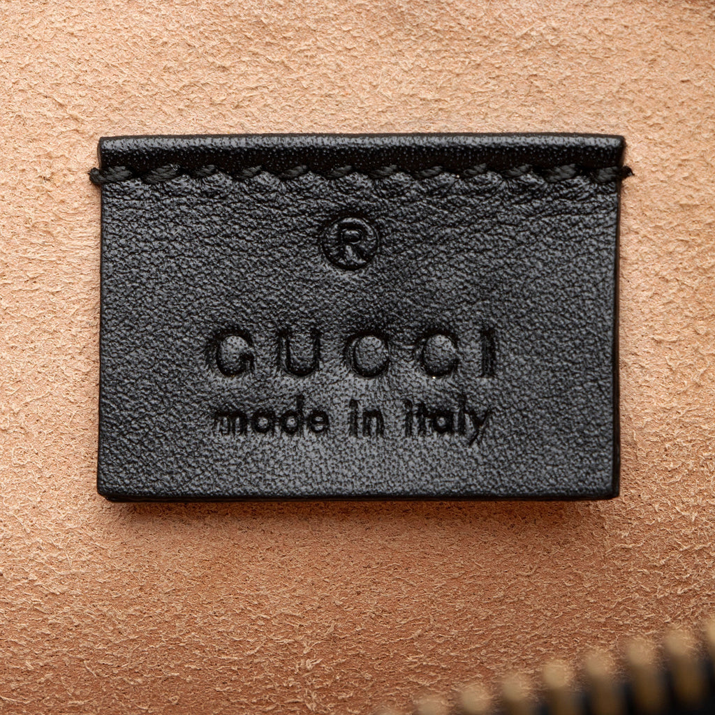 Gucci Matelasse Leather GG Marmont Animal Studs Clutch