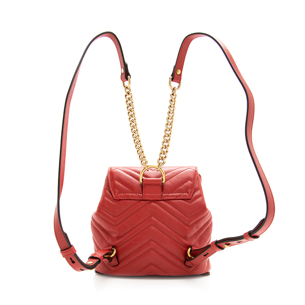 Gucci Matelasse Leather Gucci Marmont Mini Backpack