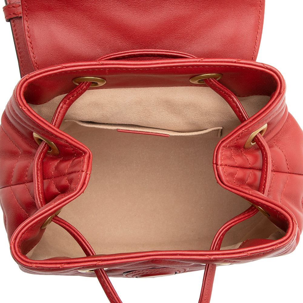 Gucci Matelasse Leather Gucci Marmont Mini Backpack