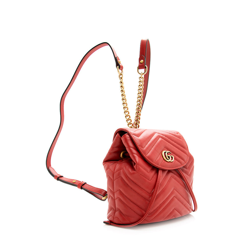 Gucci Matelasse Leather Gucci Marmont Mini Backpack
