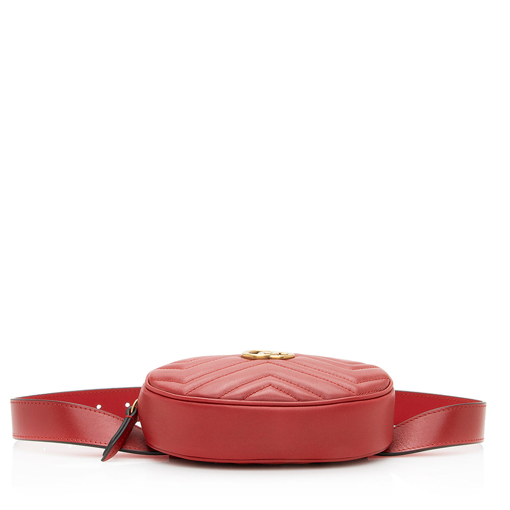 Gucci Matelasse Leather Gucci Marmont Belt Bag - Size 34 / 85 (SHF-20124)