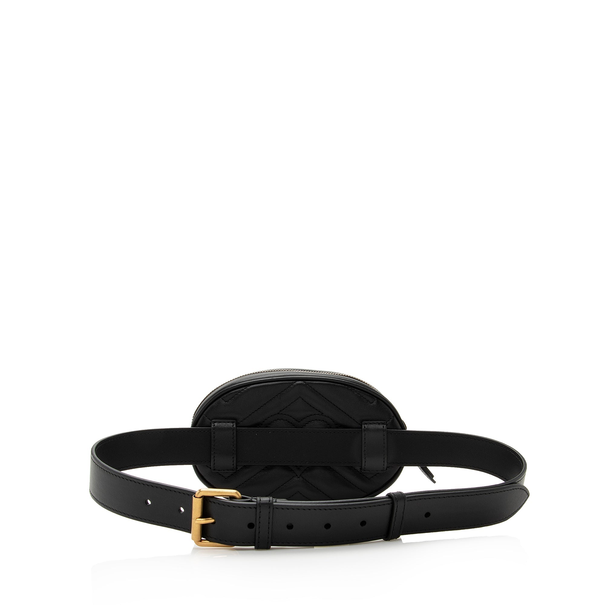 Gucci Matelasse Leather GG Marmont Belt Bag - Size 34 / 85 (SHF-23400)