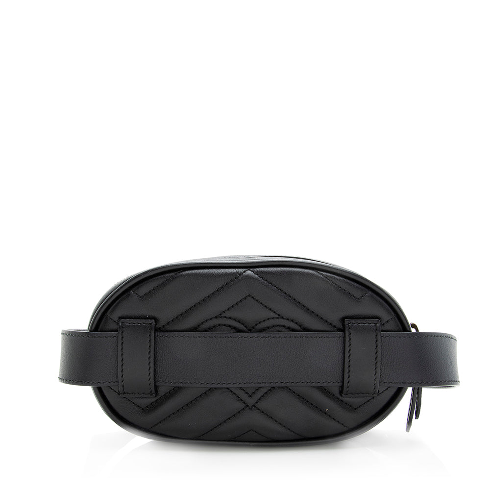 Gucci Matelasse Leather Gucci Marmont Belt Bag - Size 95 (SHF-19377)