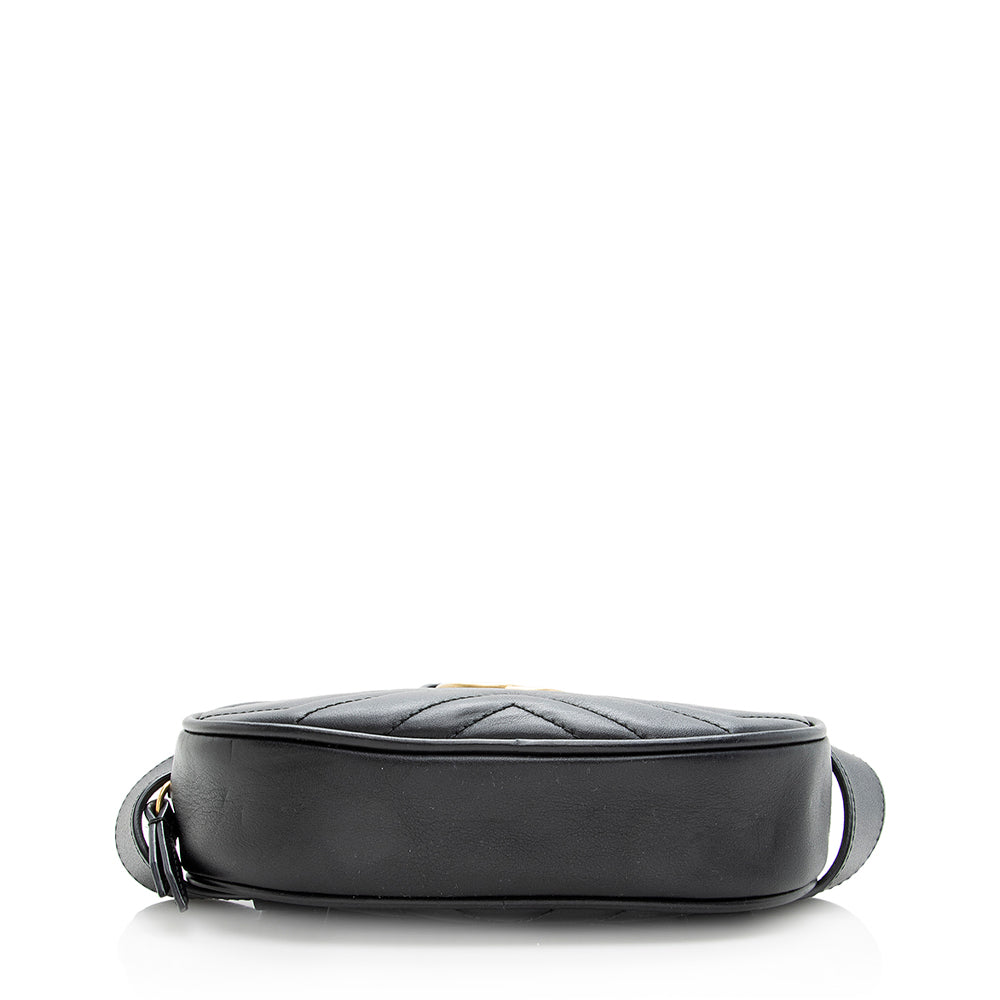 Gucci Matelasse Leather Gucci Marmont Belt Bag - Size 95 (SHF-19377)