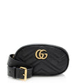 Gucci Matelasse Leather Gucci Marmont Belt Bag - Size 95 (SHF-19377)