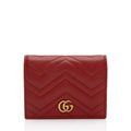 Gucci Matelasse Leather GG Marmont Card Case Wallet (SHF-o0HCO4)