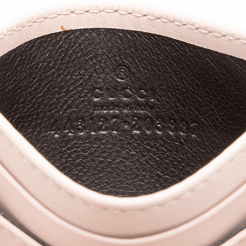 Gucci Matelasse Leather Gucci Marmont Card Case (SHF-19301)