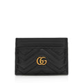 Gucci Matelasse Leather Gucci Marmont Card Case (SHF-20748)