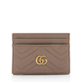 Gucci Matelasse Leather GG Marmont Card Case (SHF-oTHyTR)