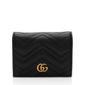 Gucci Matelasse Leather GG Marmont Card Case (SHF-AcctXE)