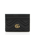 Gucci Matelasse Leather GG Marmont Card Case (SHF-OQEoh4)