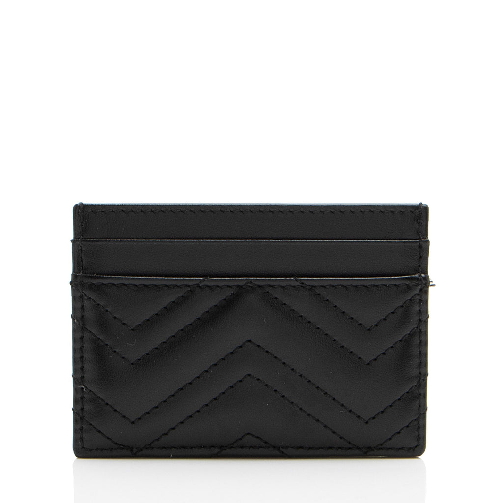 Gucci Matelasse Leather GG Marmont Card Case