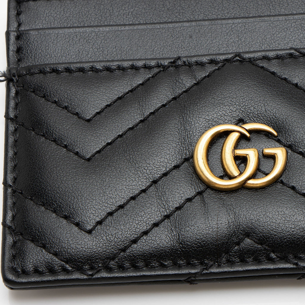 Gucci Matelasse Leather GG Marmont Card Case