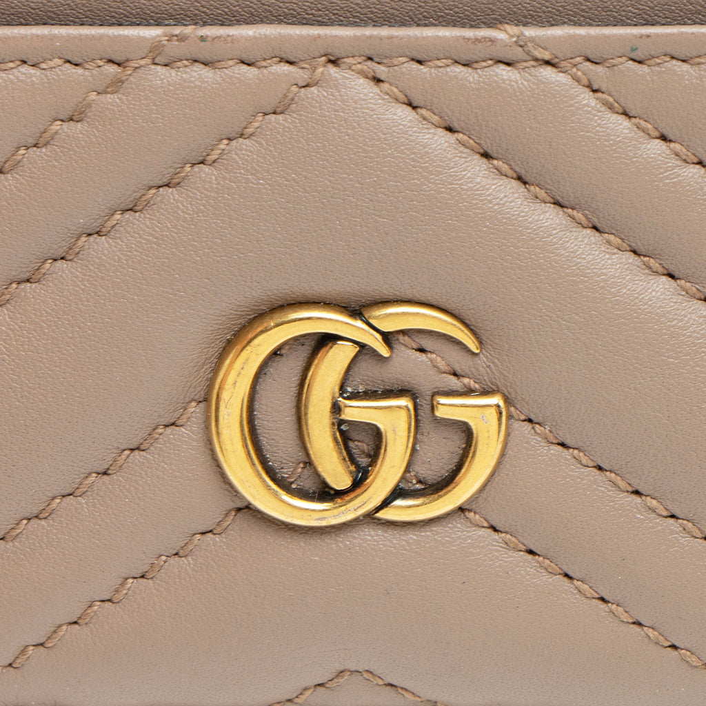 Gucci Matelasse Leather GG Marmont Card Case