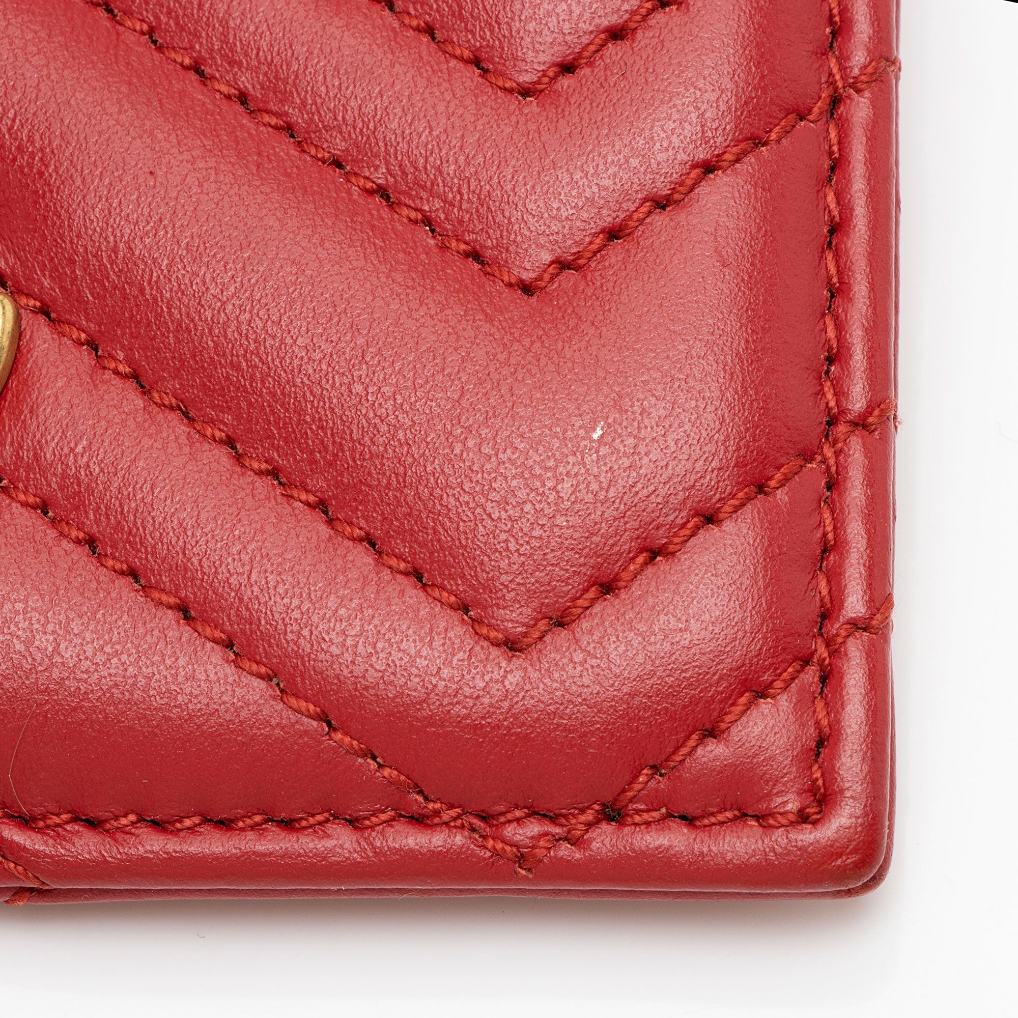 Gucci Matelasse Leather GG Marmont Card Case