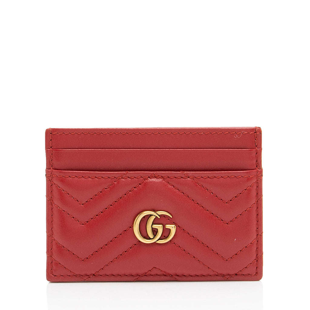 Gucci Matelasse Leather GG Marmont Card Case