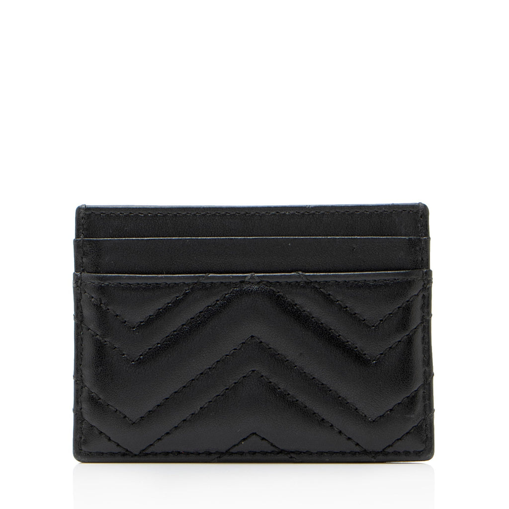 Gucci Matelasse Leather GG Marmont Card Case
