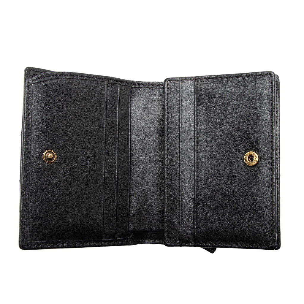 Gucci Matelasse Leather GG Marmont Card Wallet (SHF-15hEyp)