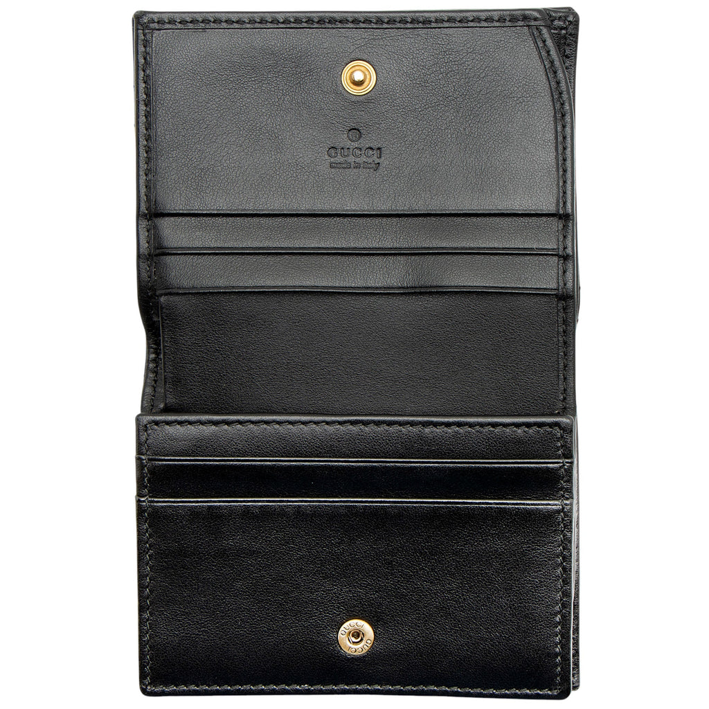 Gucci Matelasse Leather GG Marmont Card Wallet (SHF-vb1hJE)