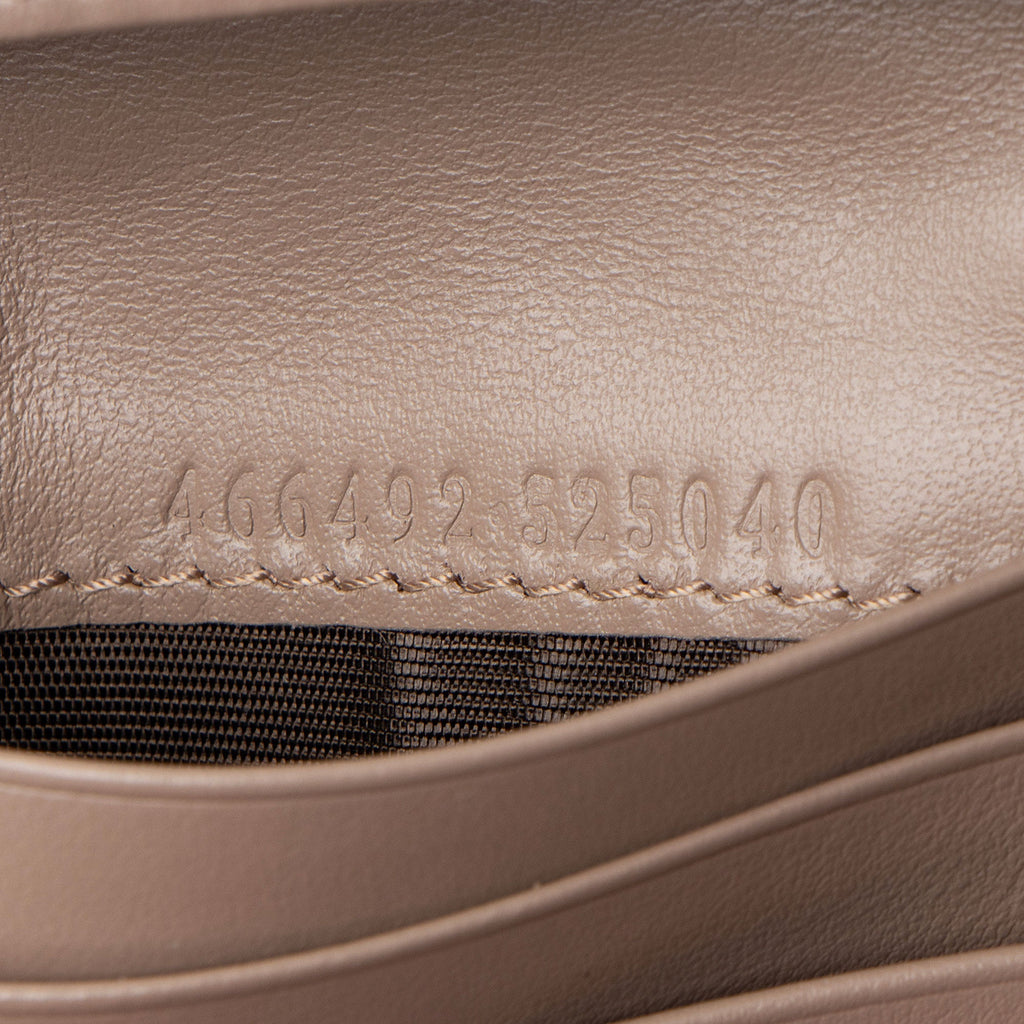 Gucci Matelasse Leather GG Marmont Card Wallet