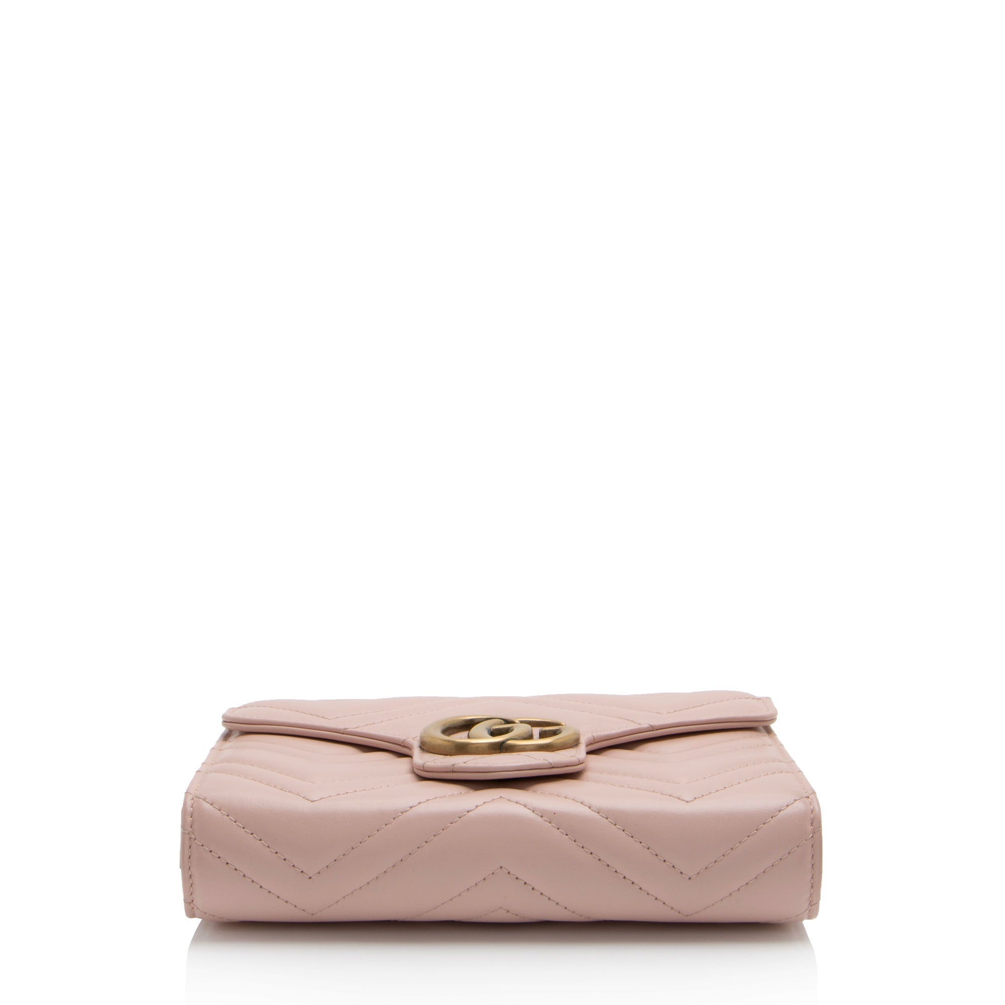 Gucci Matelasse Leather GG Marmont Wallet on Chain