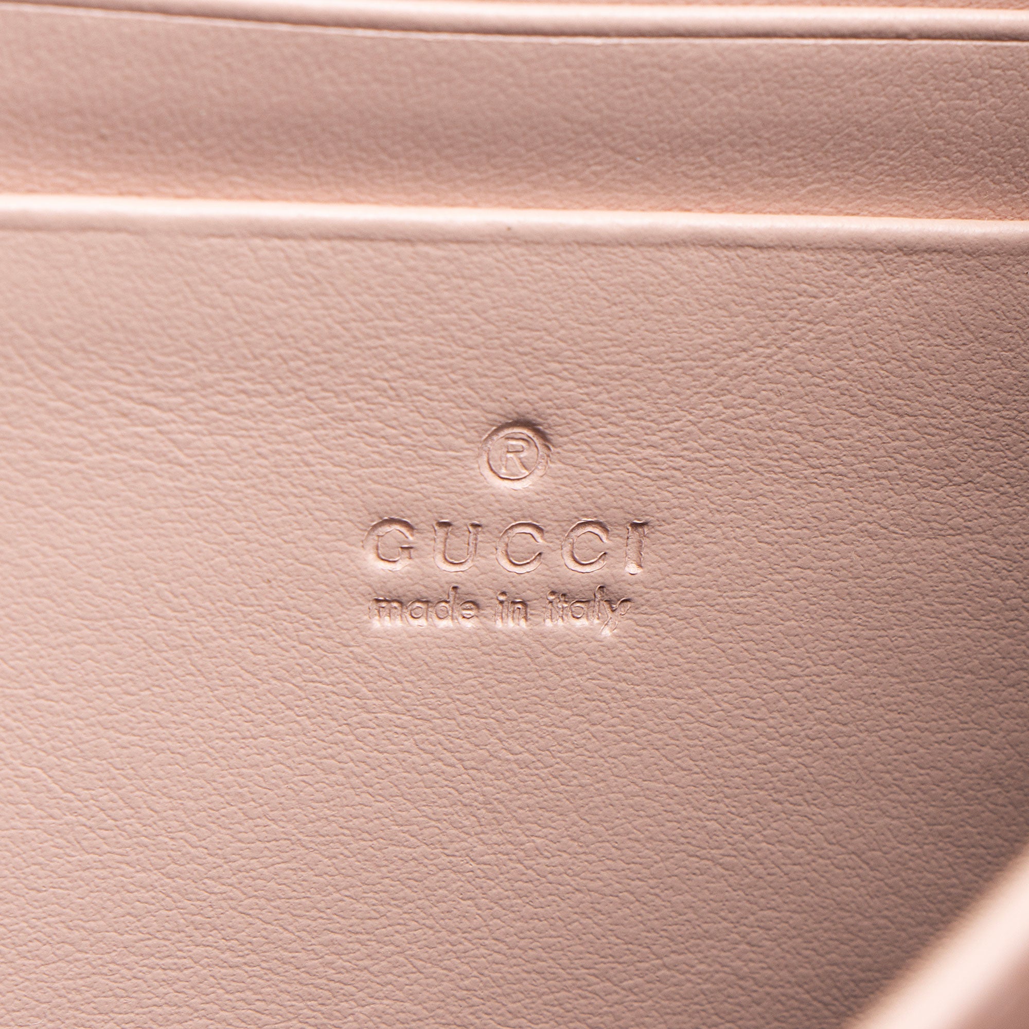 Gucci Matelasse Leather GG Marmont Wallet on Chain